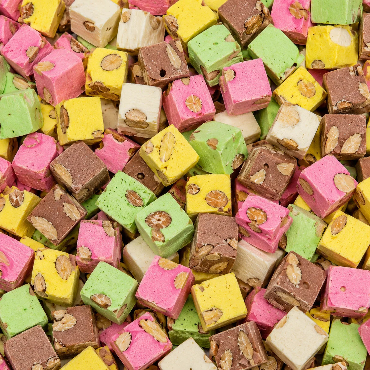 Nougat cube assorti +/- 100g