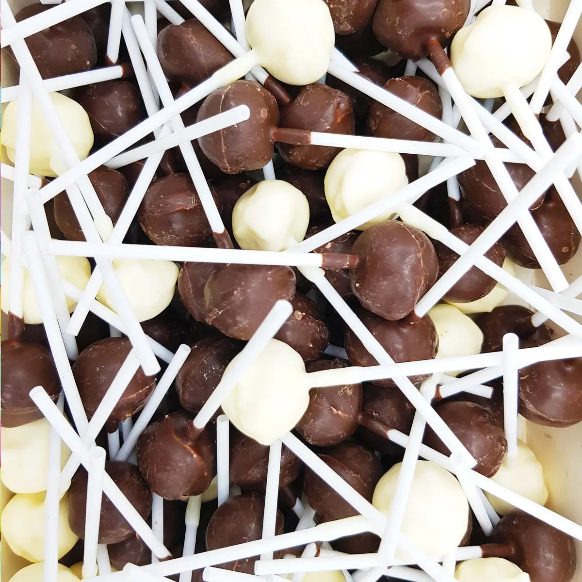 Sucette Nougat au chocolat blanc/lait